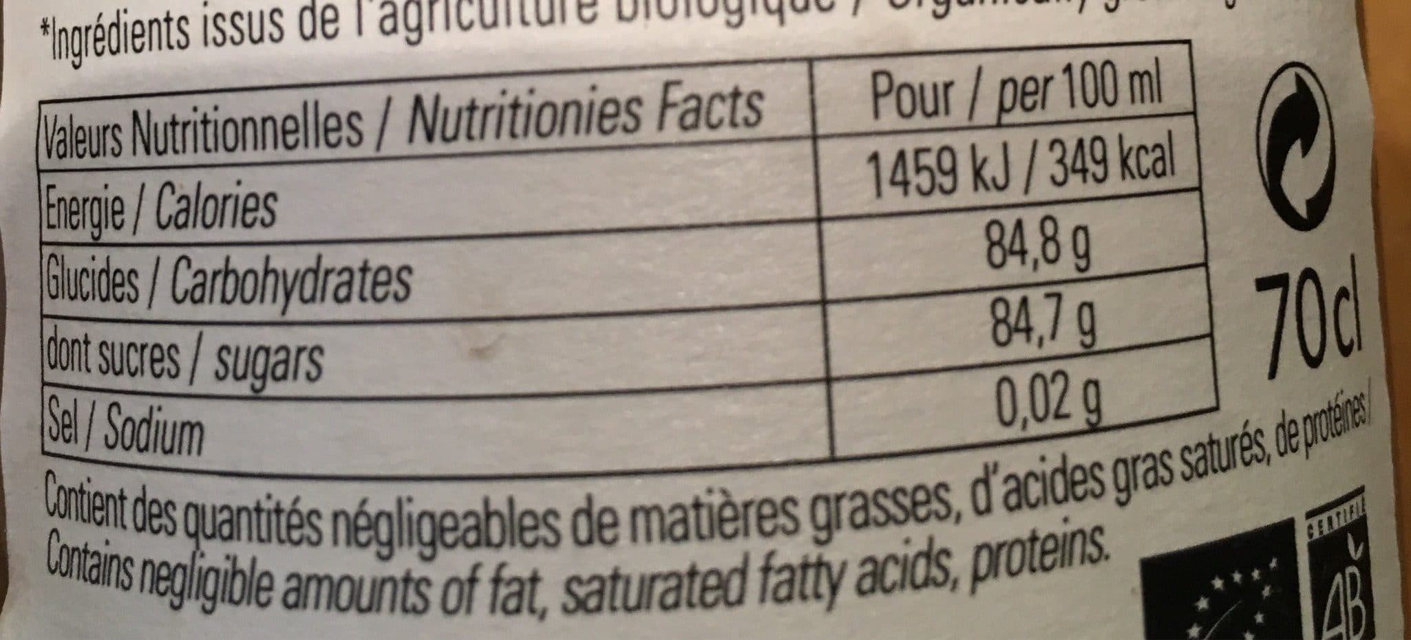 Bigallet Sirop bio Grenadine packshot