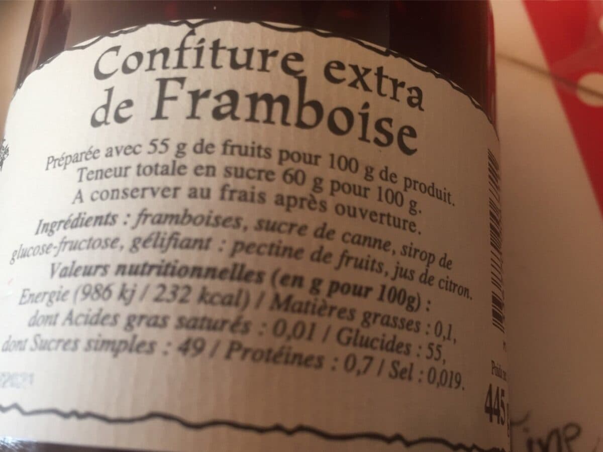 Bigallet Confiture extra de framboise packshot