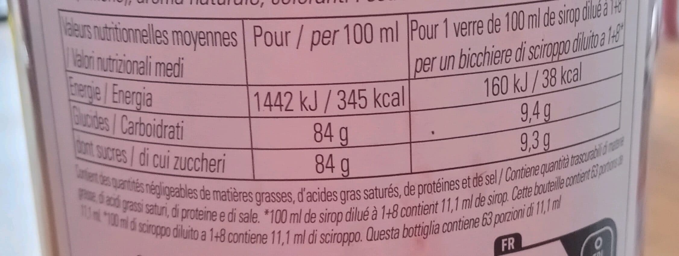 Bigallet Sirop de fraise fruitée packshot