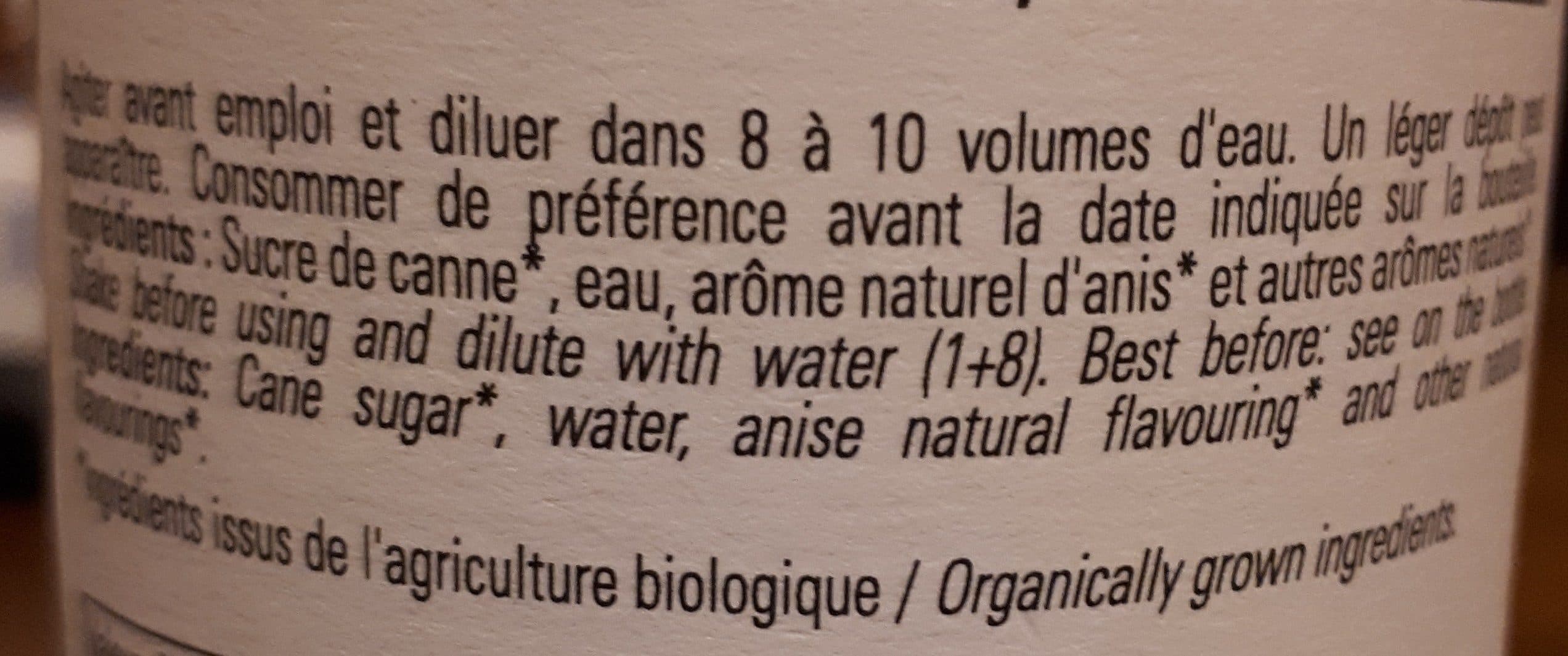 Bigallet Sirop d'anis packshot