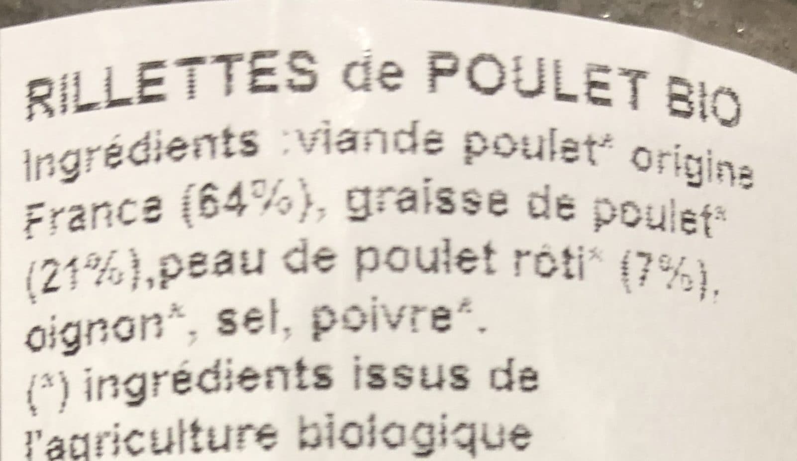 Jean de Quervil Rillettes de poulet bio packshot
