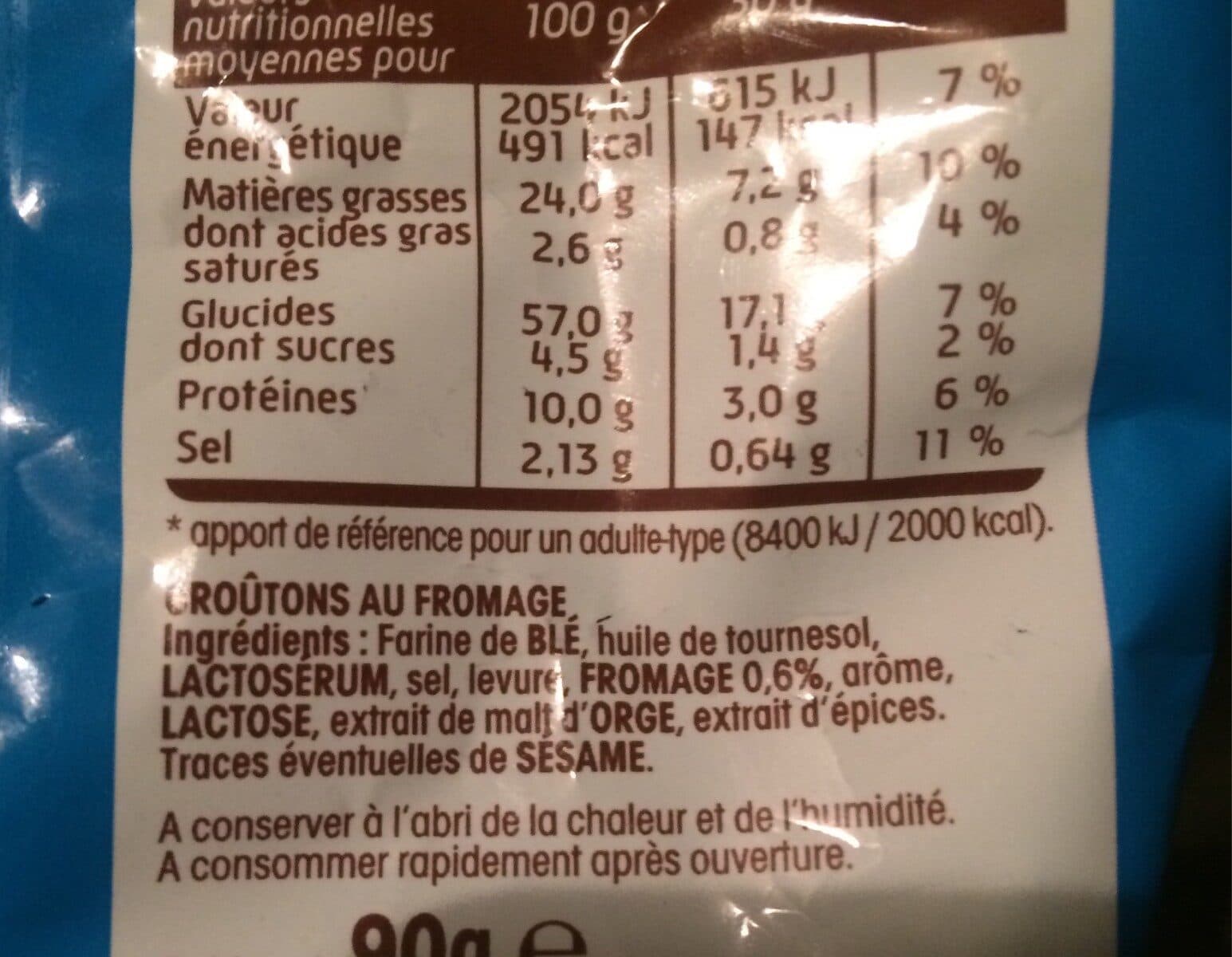 Intersnack Croutons Fromage packshot