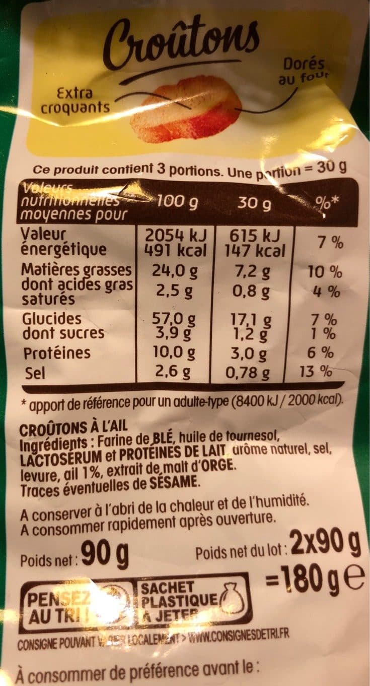 Intersnack Croûtons à l'ail packshot