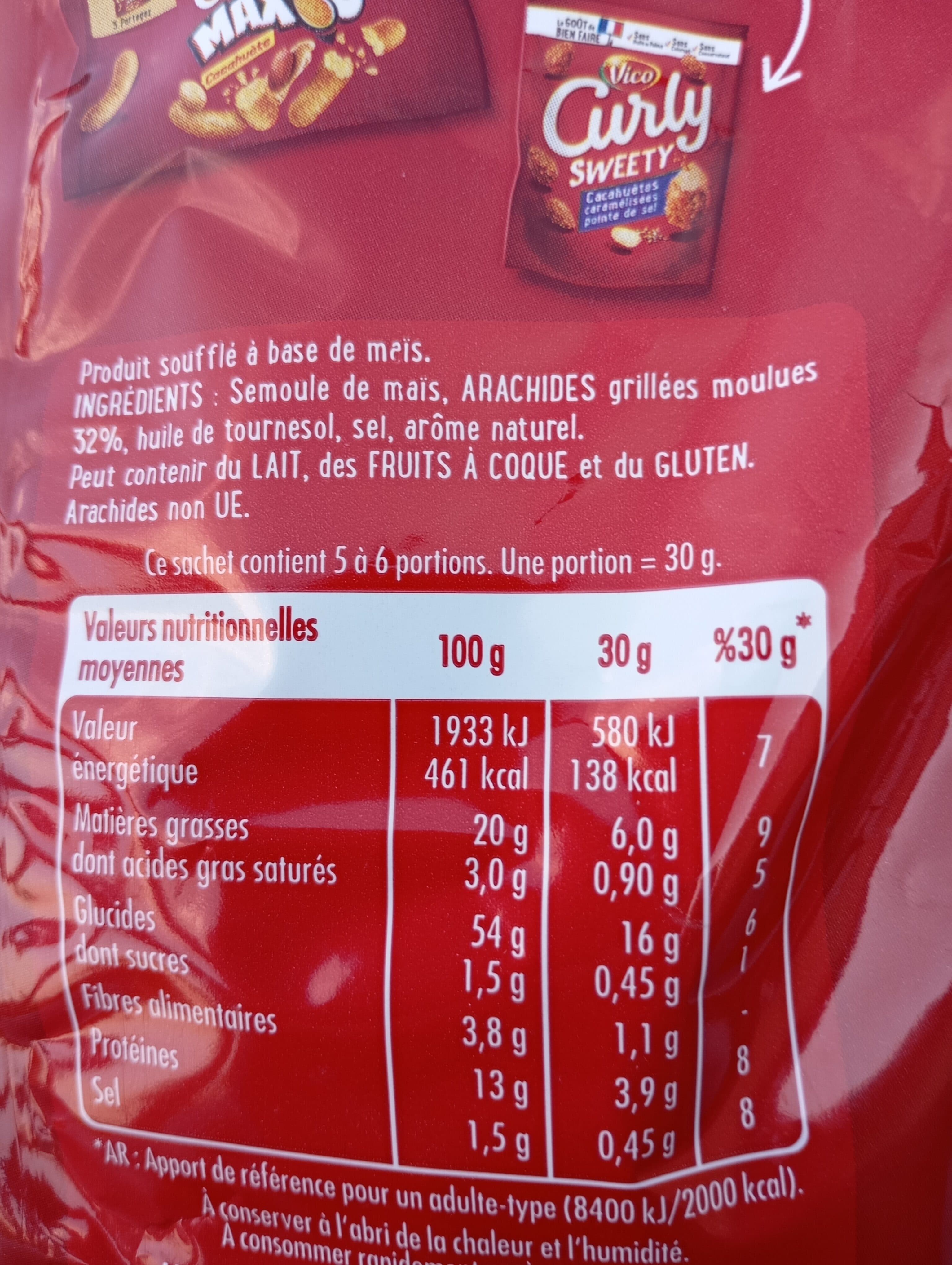 Curly Curly cacahuète l'original packshot