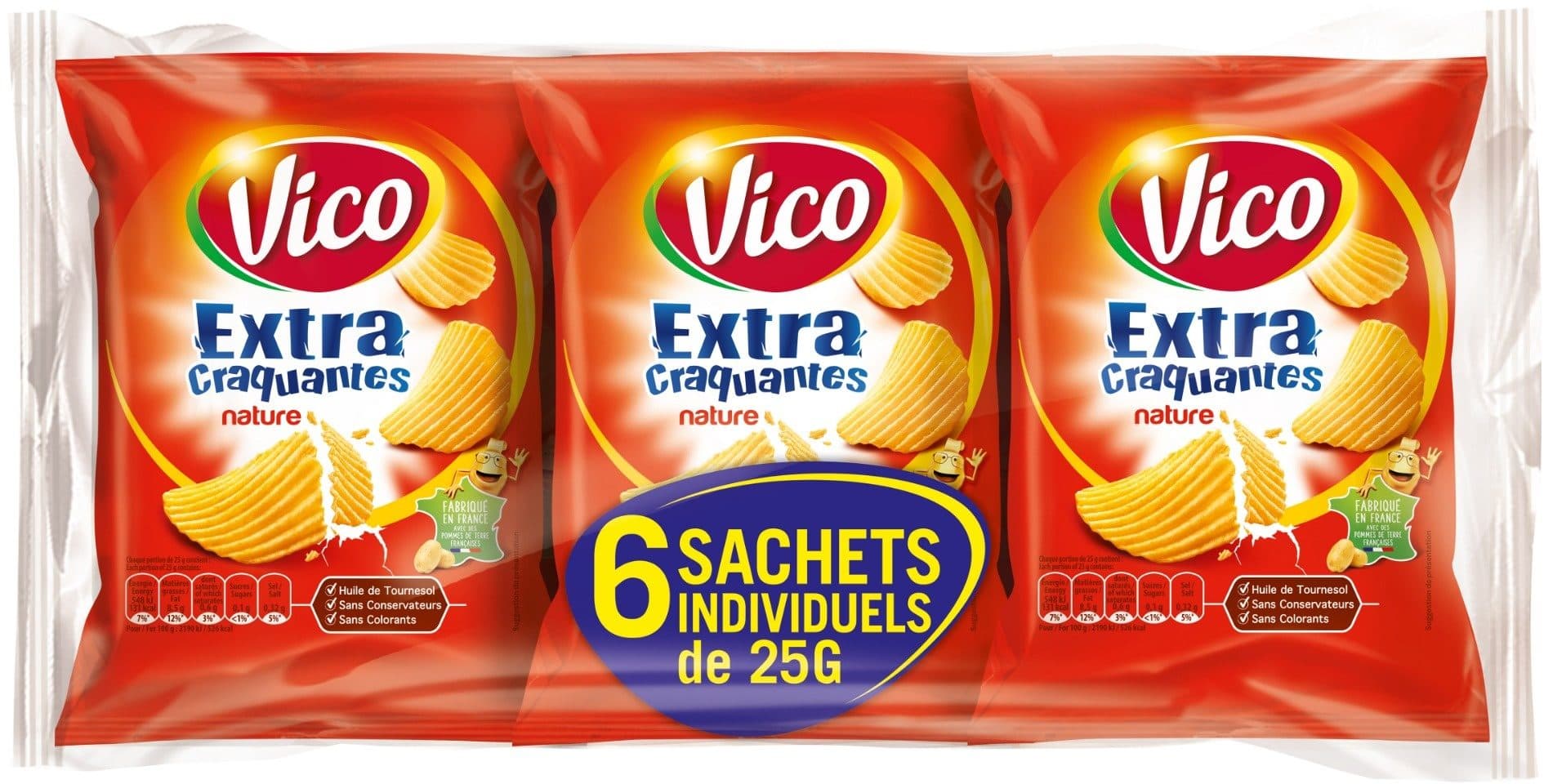 Intersnack Extra Craquantes nature x6 packshot