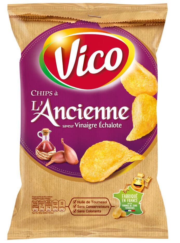 Intersnack Chips A l'Ancienne, saveur vinaigre échalote packshot