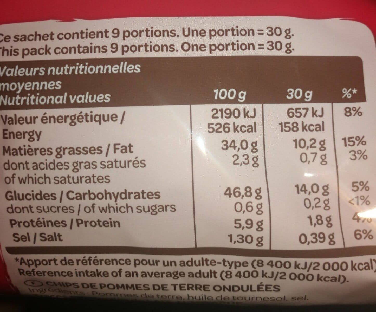 Intersnack Extra craquantes nature packshot