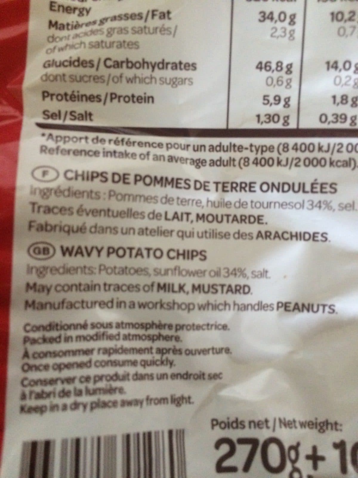 Intersnack Extra Craquantes Nature (format familial, +10% gratuit) packshot