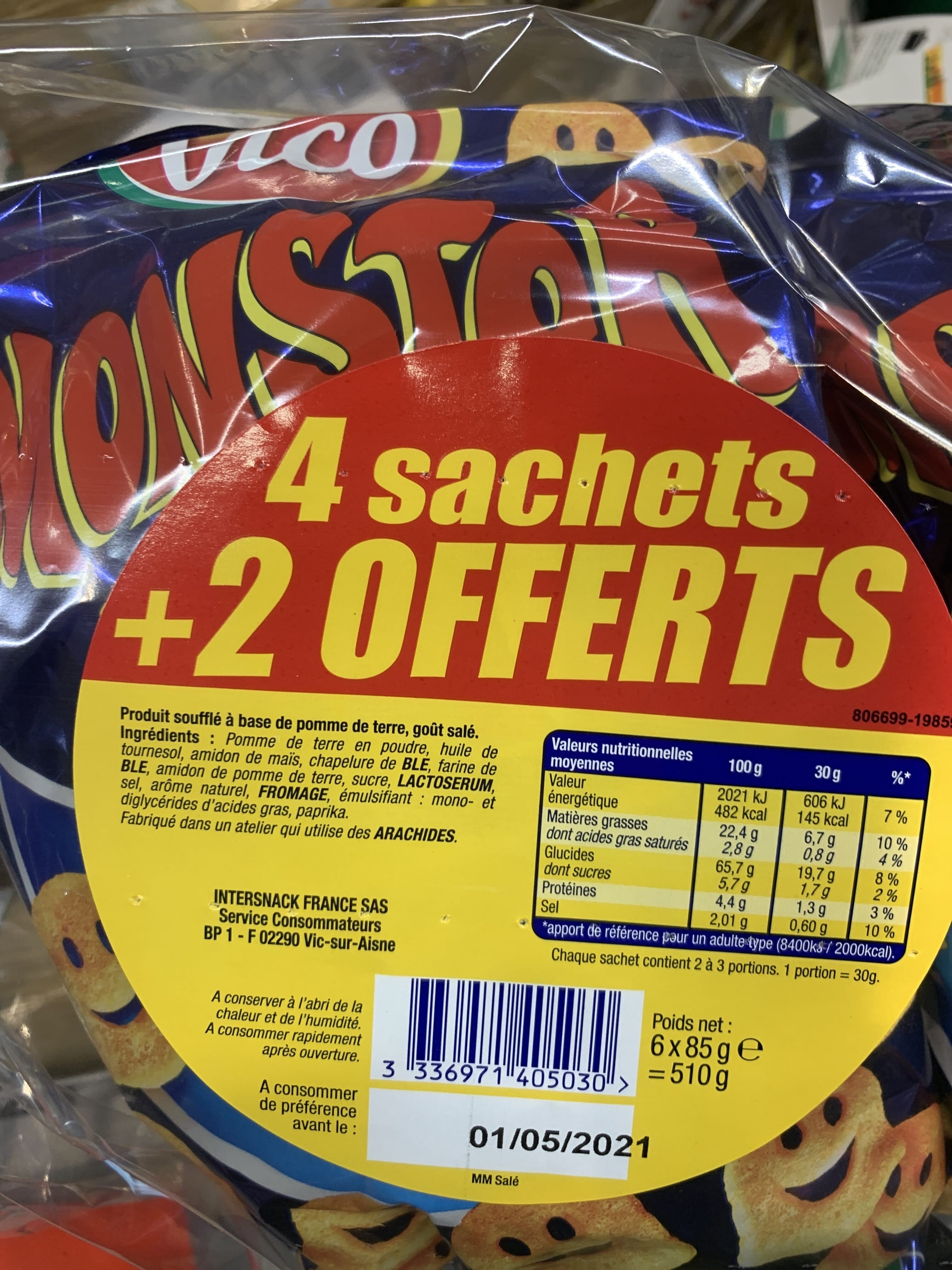 Vico Monster Munch Salé (4+2 offerts) packshot