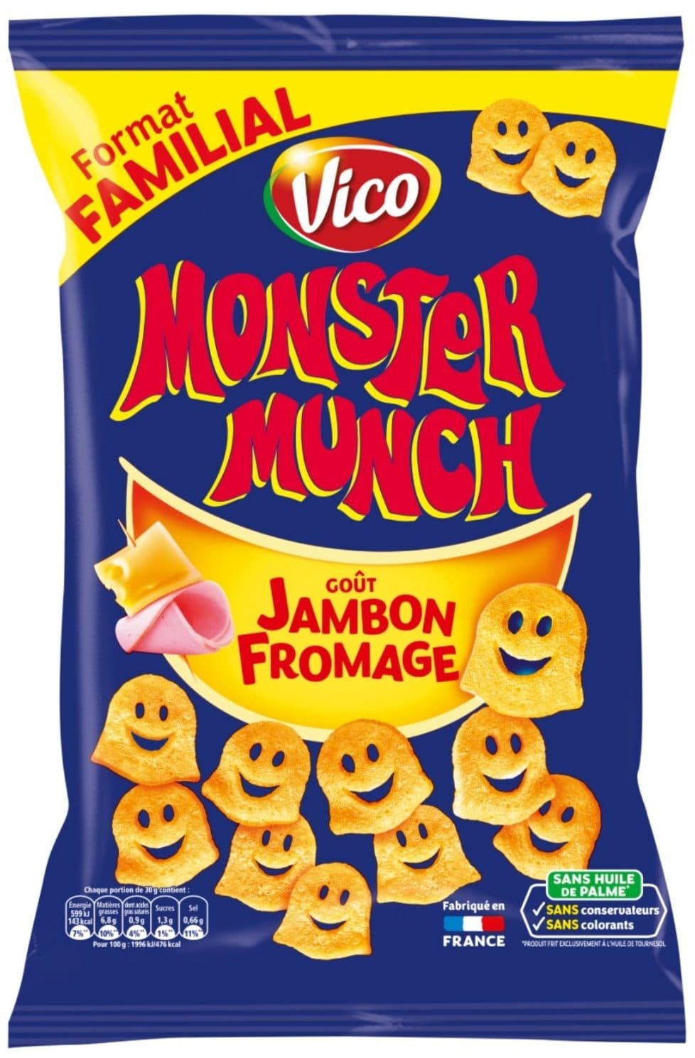 Intersnack Monster Munch goût Jambon / Fromage (grand format) packshot