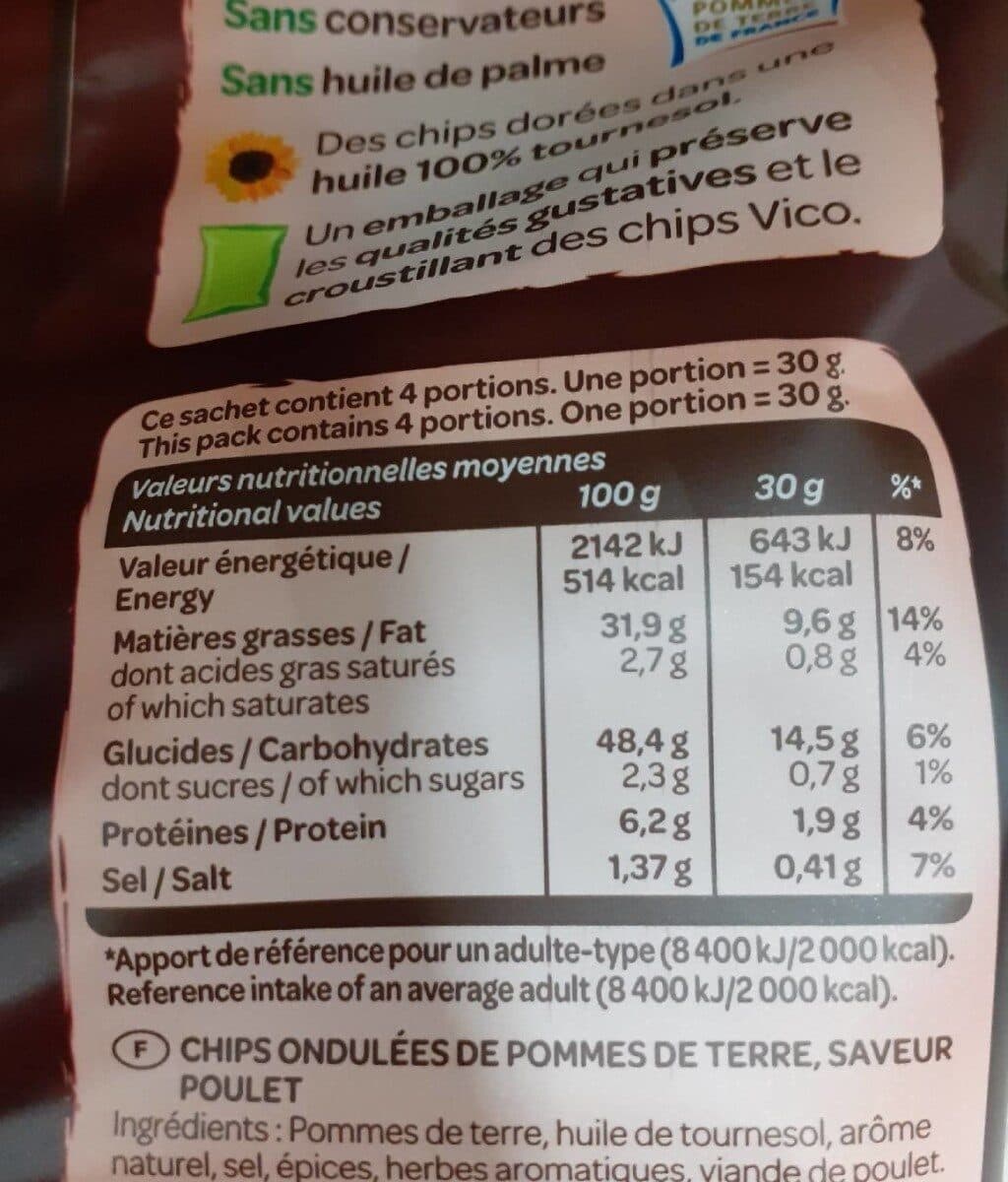 Intersnack Chips ondulées Vico, saveur Poulet Grillé packshot