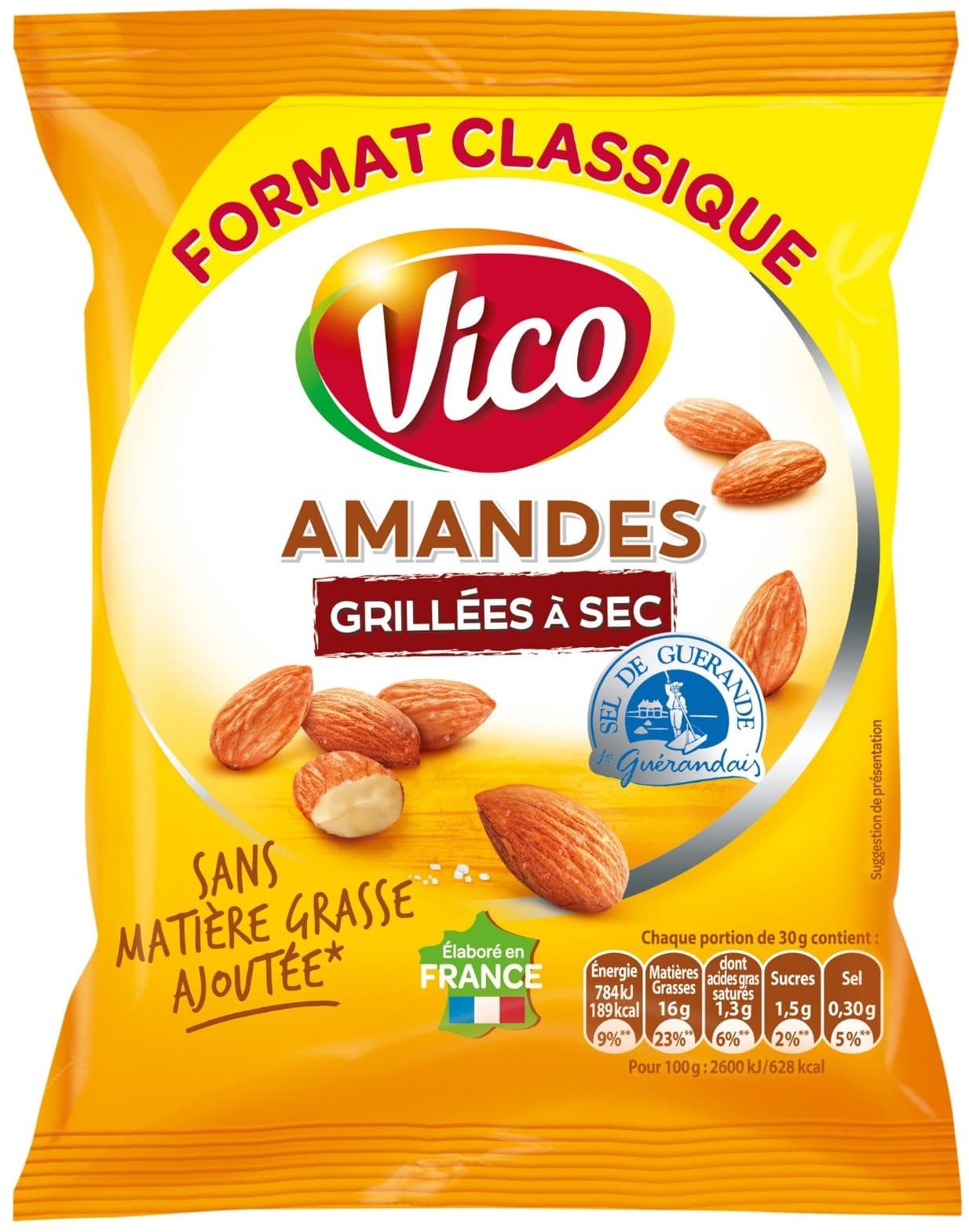 Intersnack Amandes Grillées à Sec au Sel de Guérande packshot