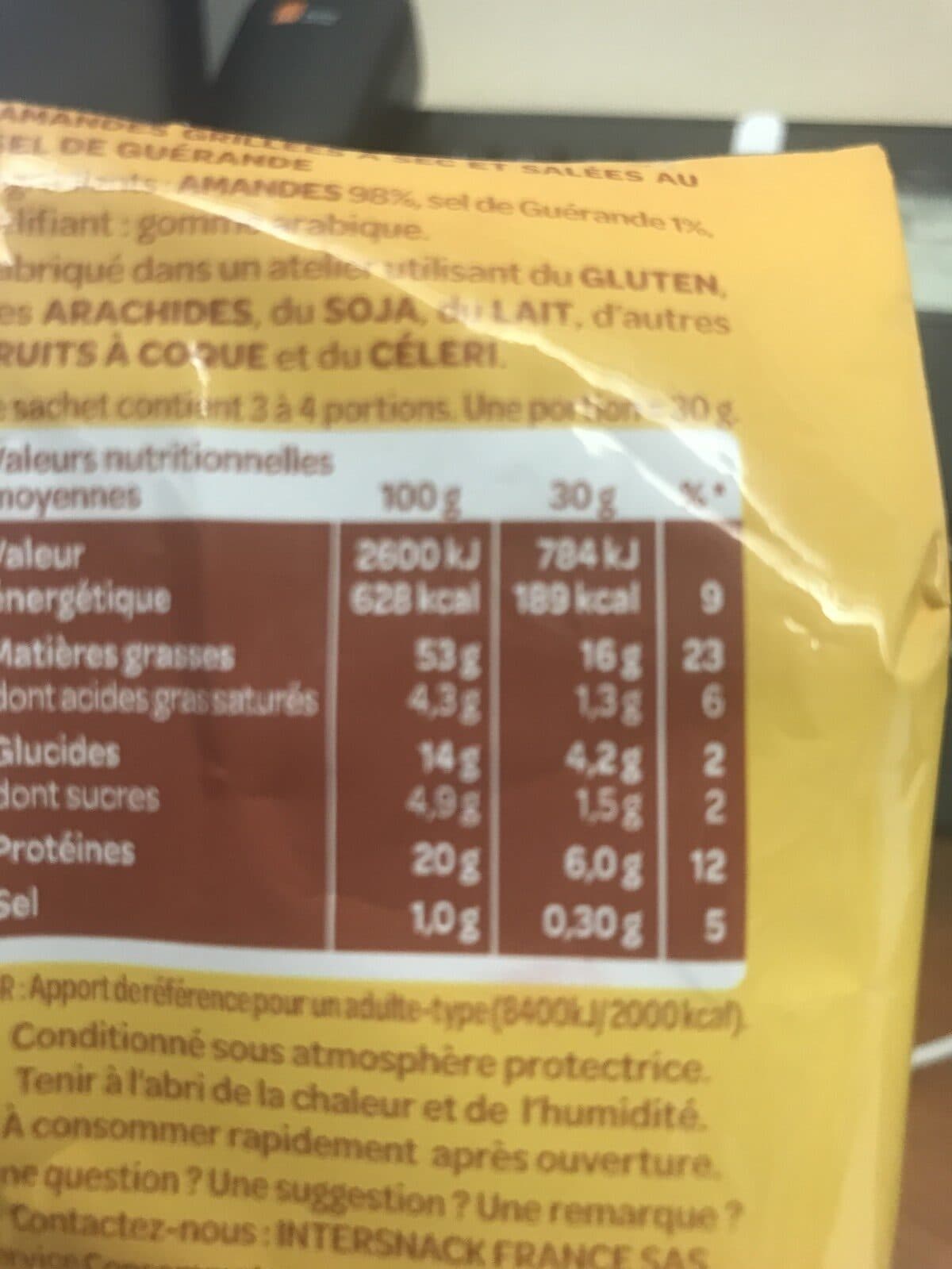 Intersnack Amandes Grillées à Sec au Sel de Guérande packshot
