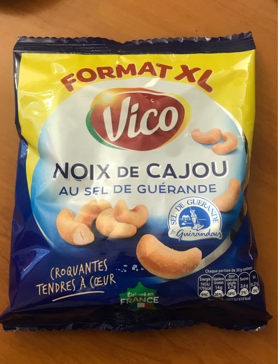 Intersnack Noix de cajou au sel de Guérande packshot