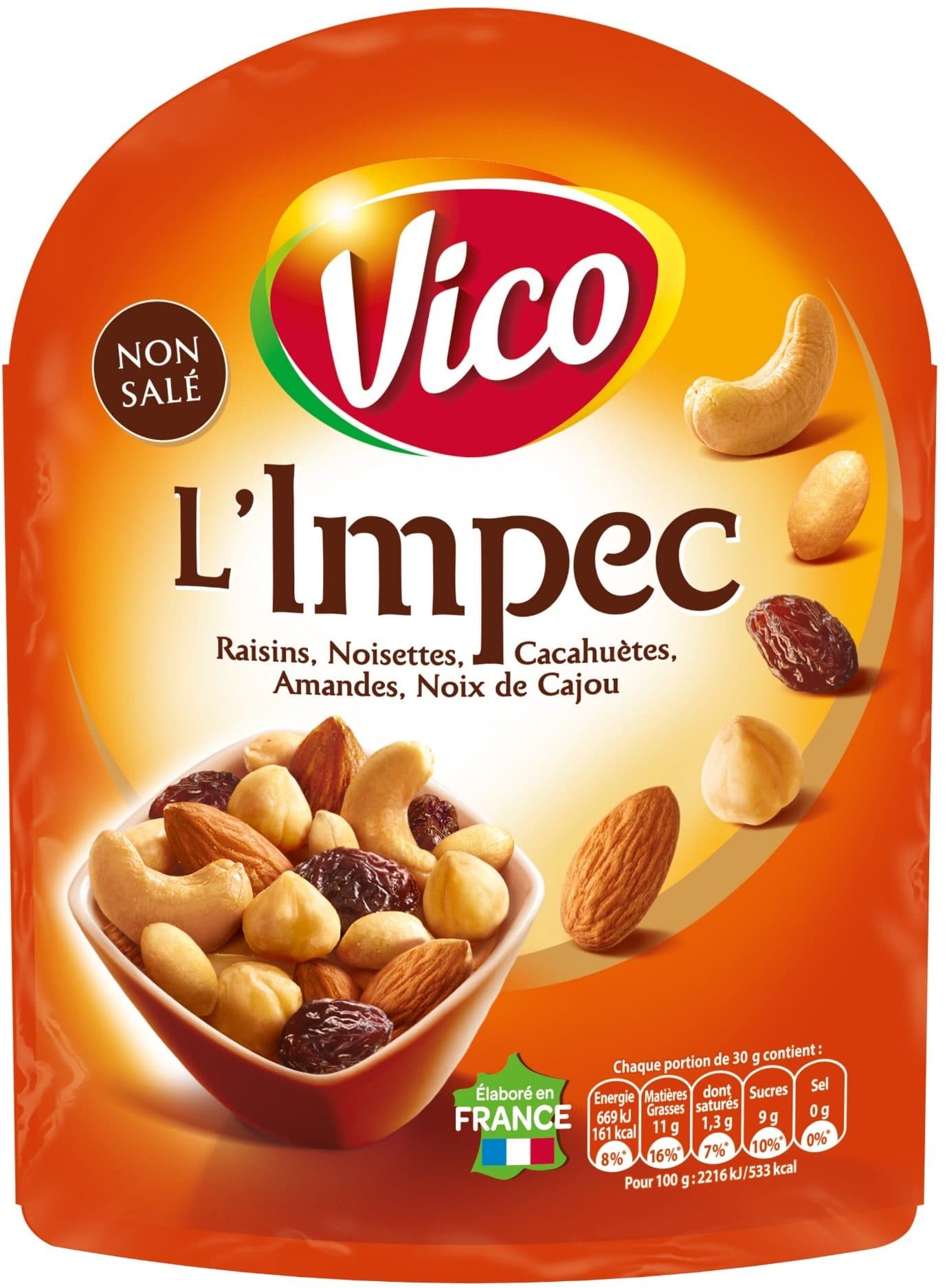 Intersnack Mélange de graines grillées et de raisins secs packshot