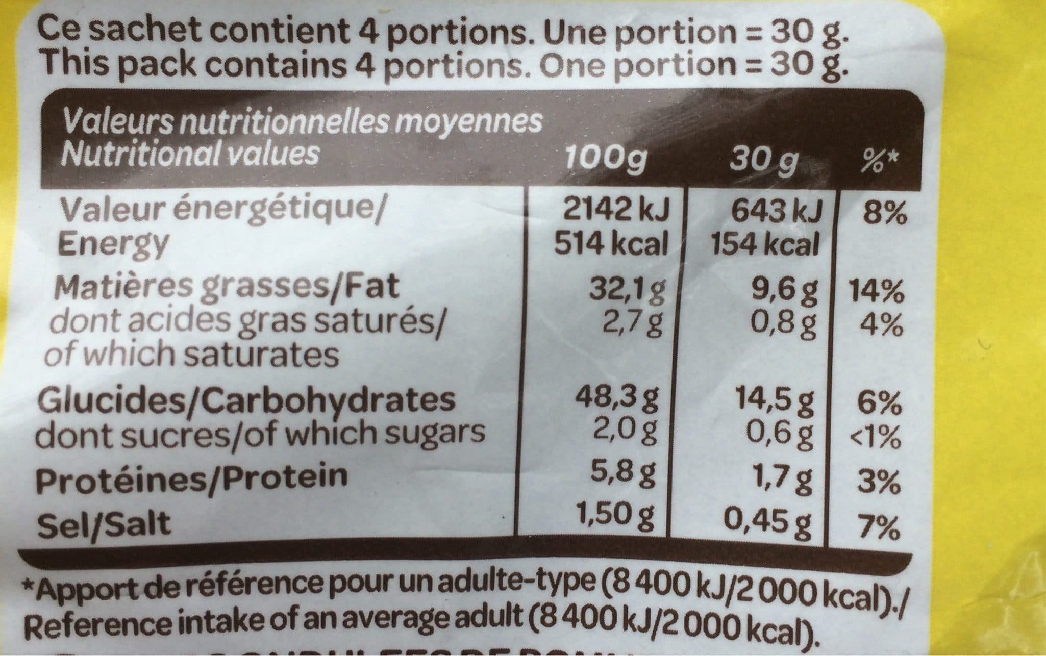 Intersnack Chips moutarde vinaigrée 120g packshot