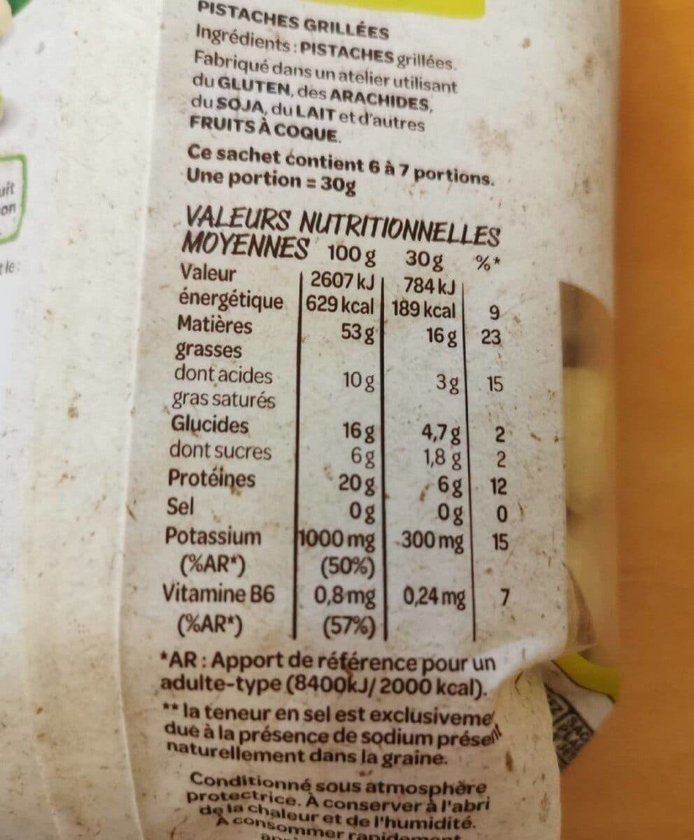 Intersnack Pistaches grillées non salées packshot