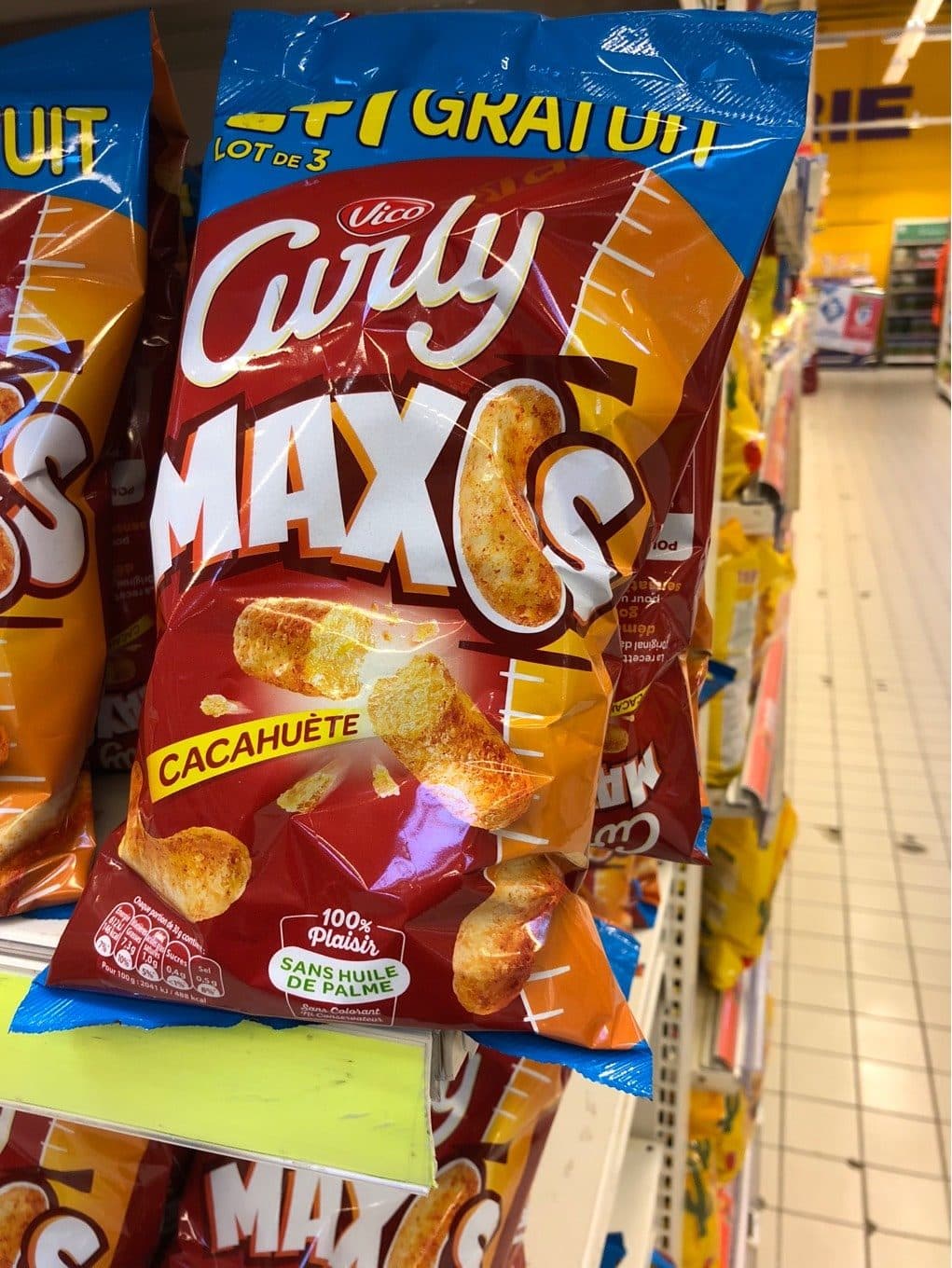 Vico Curly maxis Cacahuète (lot de 3) packshot