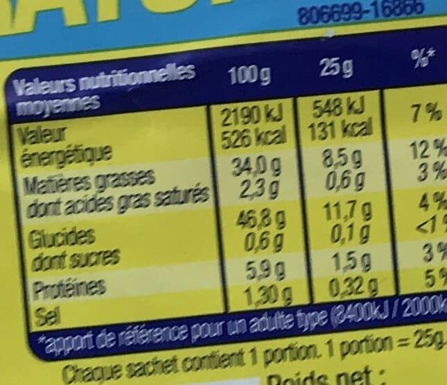 Intersnack Extra Craquantes Nature (6 sachets individuels, lot de 2 +1 gratuit) packshot