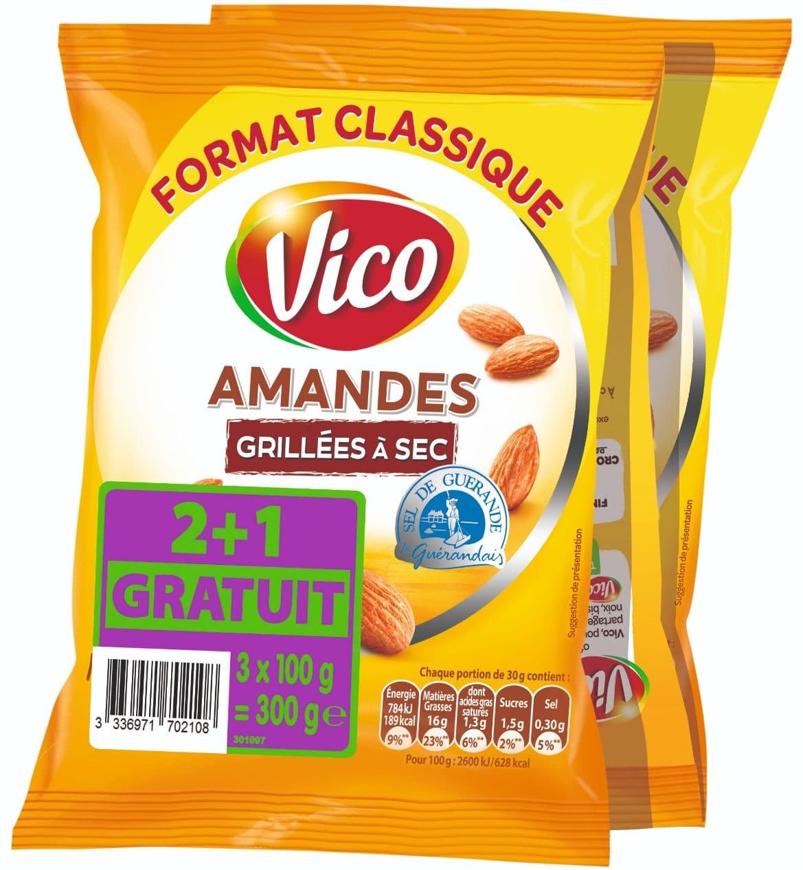 Intersnack Amandes Grillées à sec et salées au sel de Guérande packshot