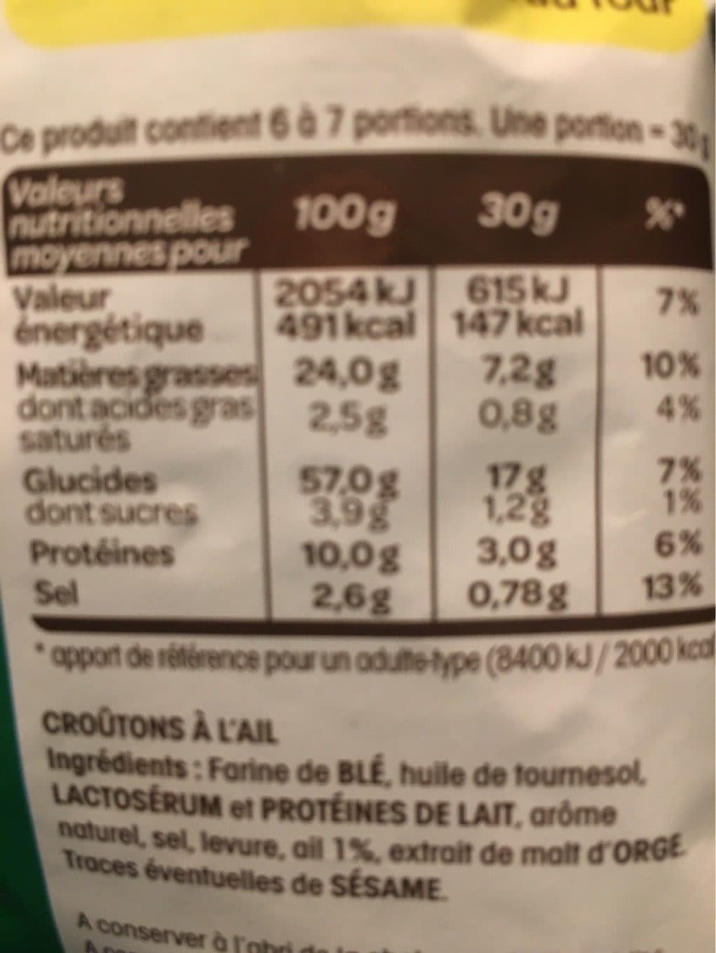 Intersnack Croutons à l’Ail (format familial) packshot