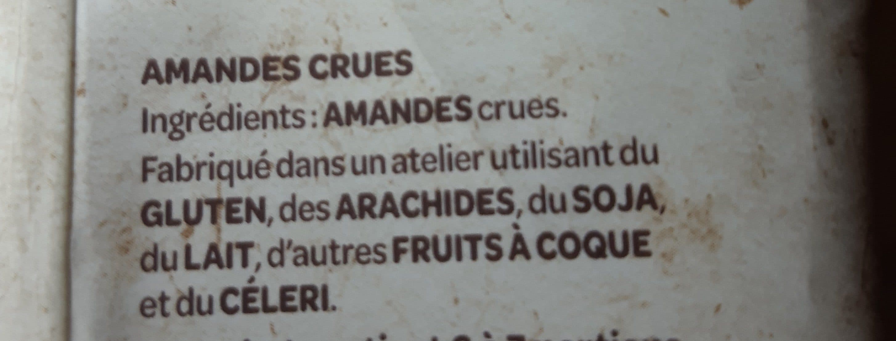 Intersnack Amandes non grillées non salé packshot