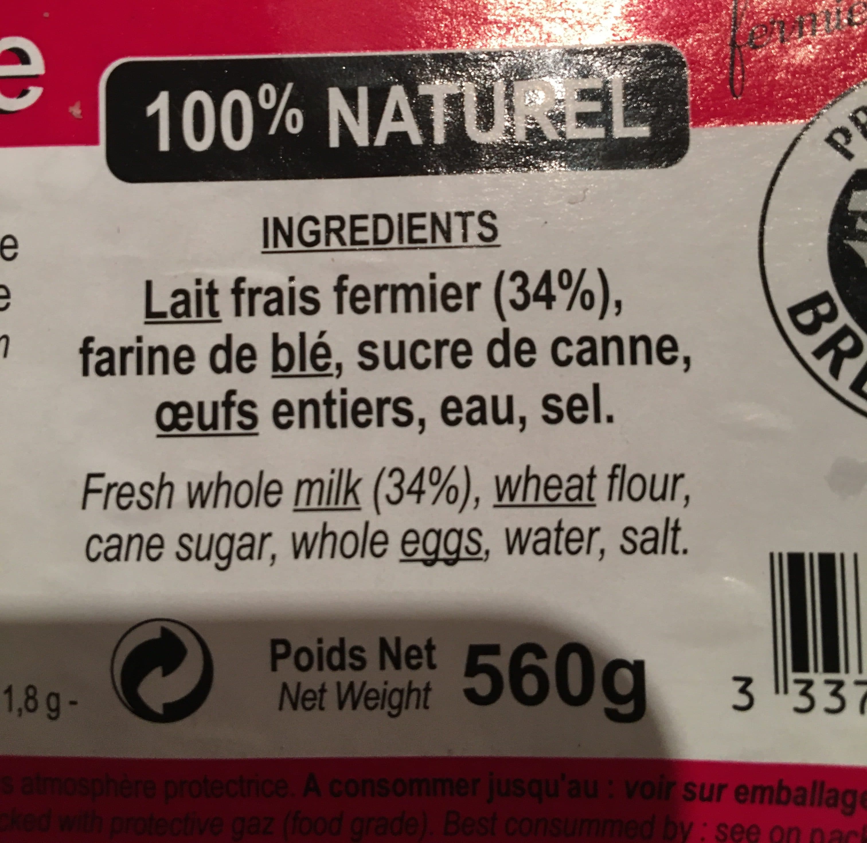 Galettes Bertel Crepe au lait frais packshot