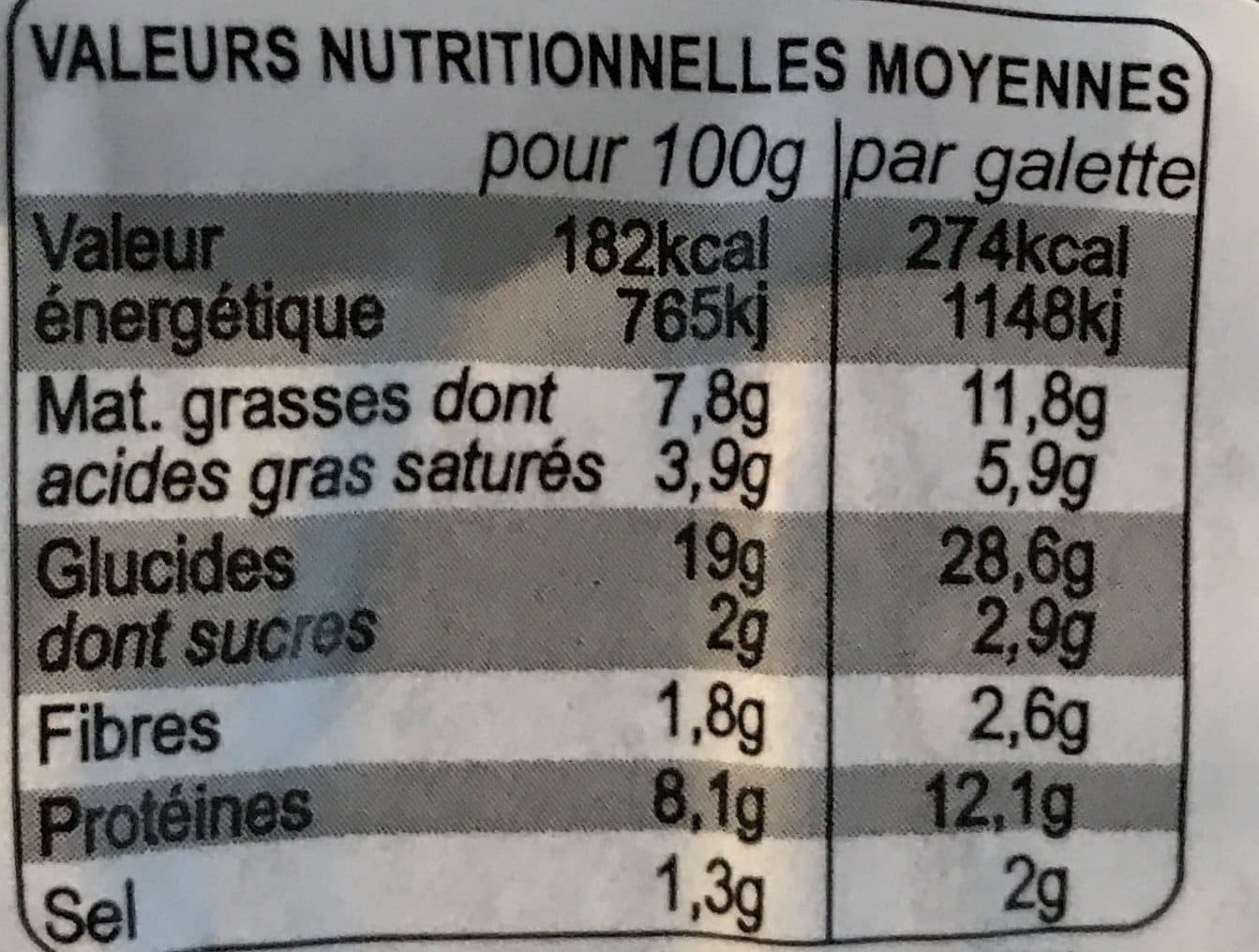Galettes Bertel Galettes garnies chèvre, lardons fumés/oignons packshot
