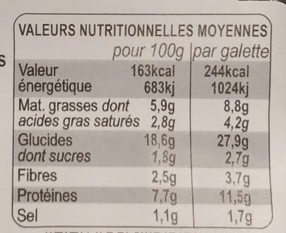 Galettes Bertel Galettes garnies Lardons fumés, champignons de Paris et emmental français packshot