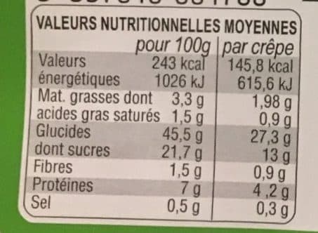Ty Nad Crêpes Bio au Lait Frais Fermier packshot