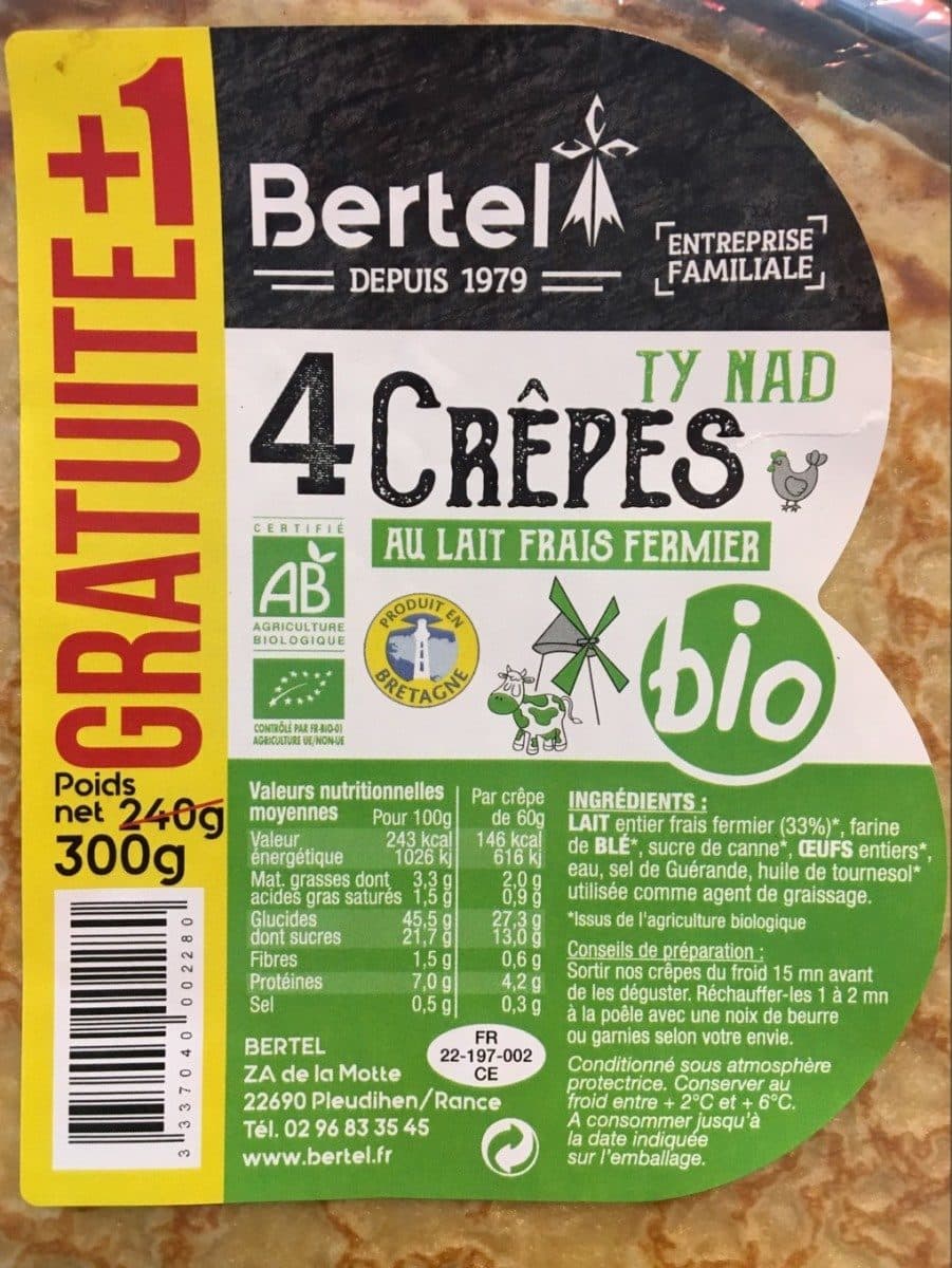 Bertel Crêpes Ty Nad Bio packshot