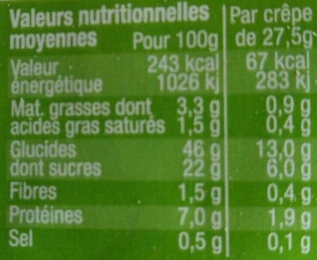 Bertel Crêpes au Lait Frais Fermier packshot