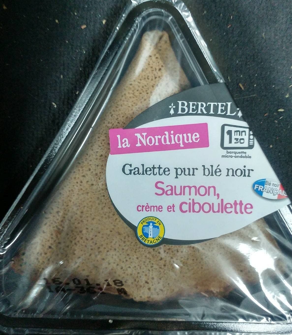 Bertel La Nordique - Galette Pur Blé Noir, Saumon, Crème et Ciboulette packshot