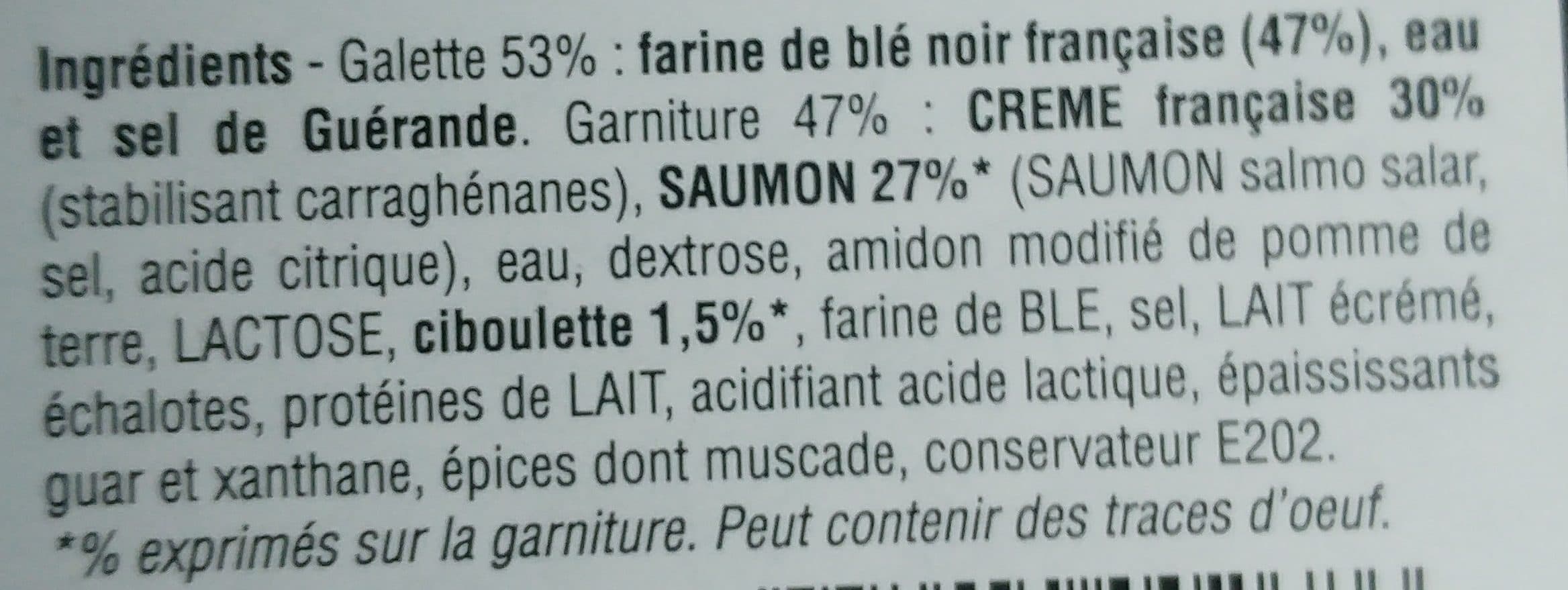 Bertel La Nordique - Galette Pur Blé Noir, Saumon, Crème et Ciboulette packshot