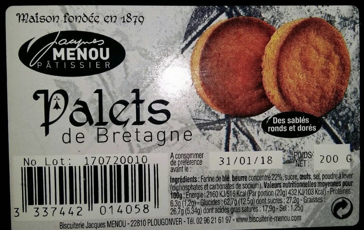 Jacques Menou Palets de bretagne packshot