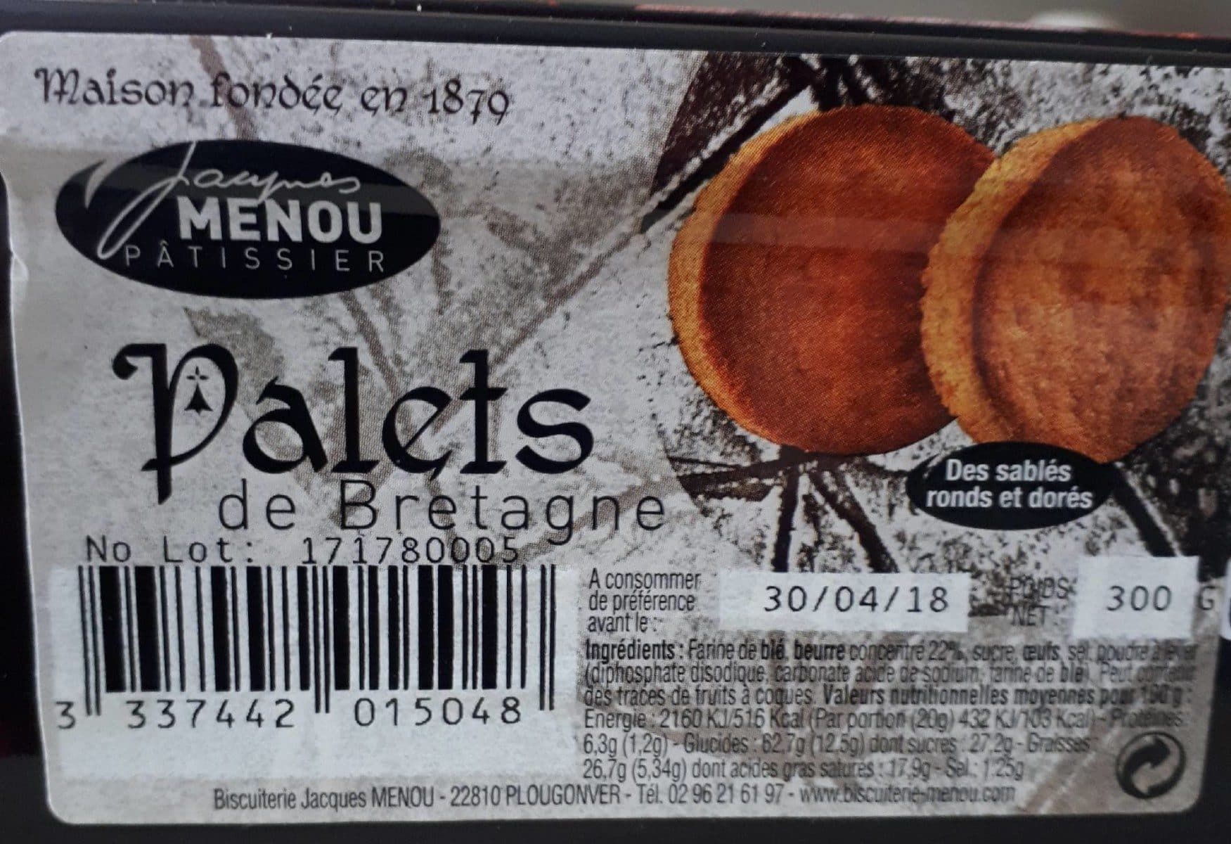 Jacques Menou Palets de Bretagne packshot