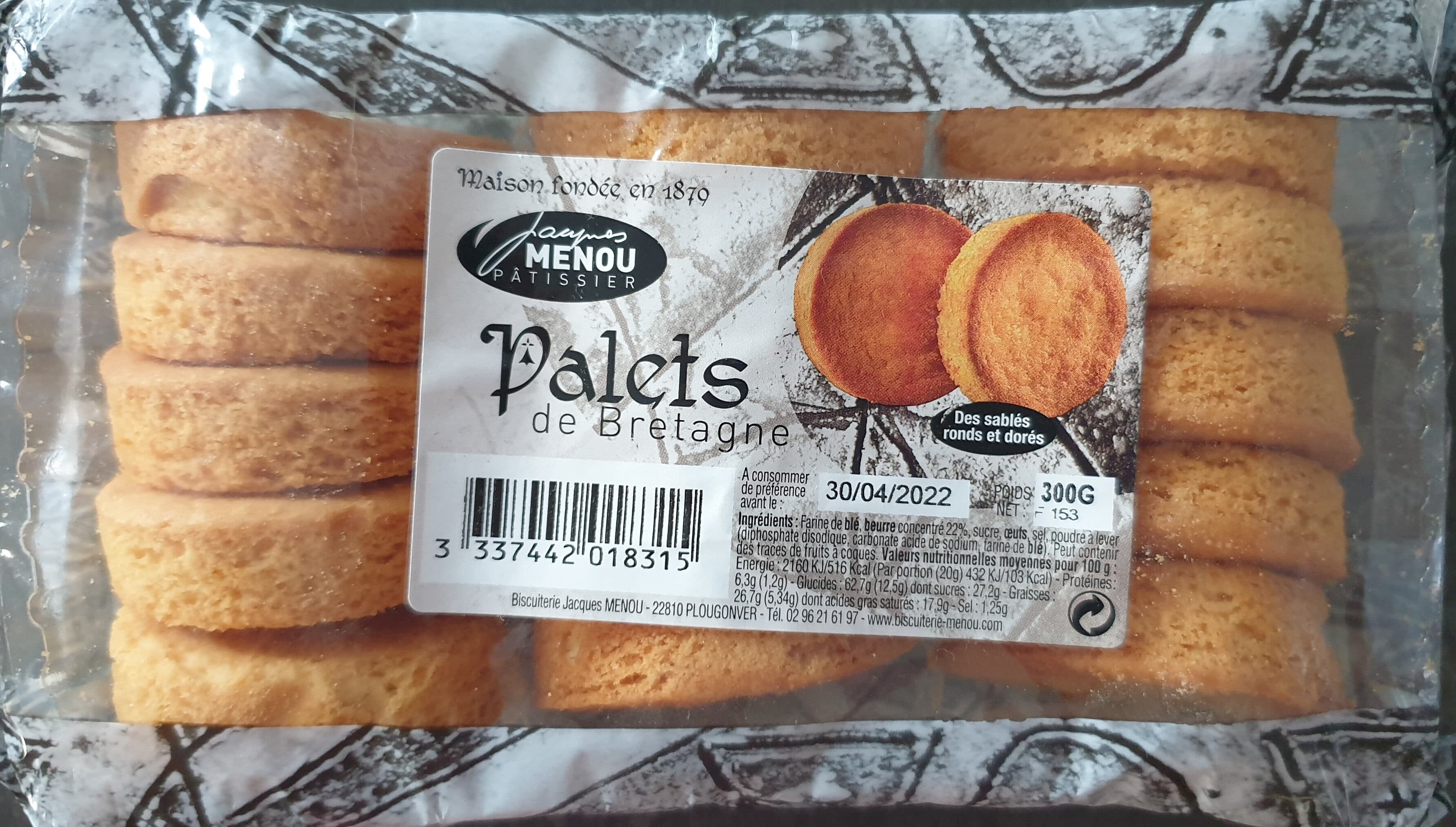Jacques Menou Palets de Bretagne packshot