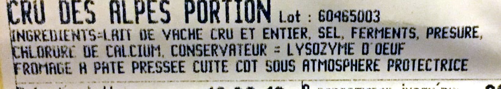 Fromagerie La Tournette Cru des Alpes portion packshot