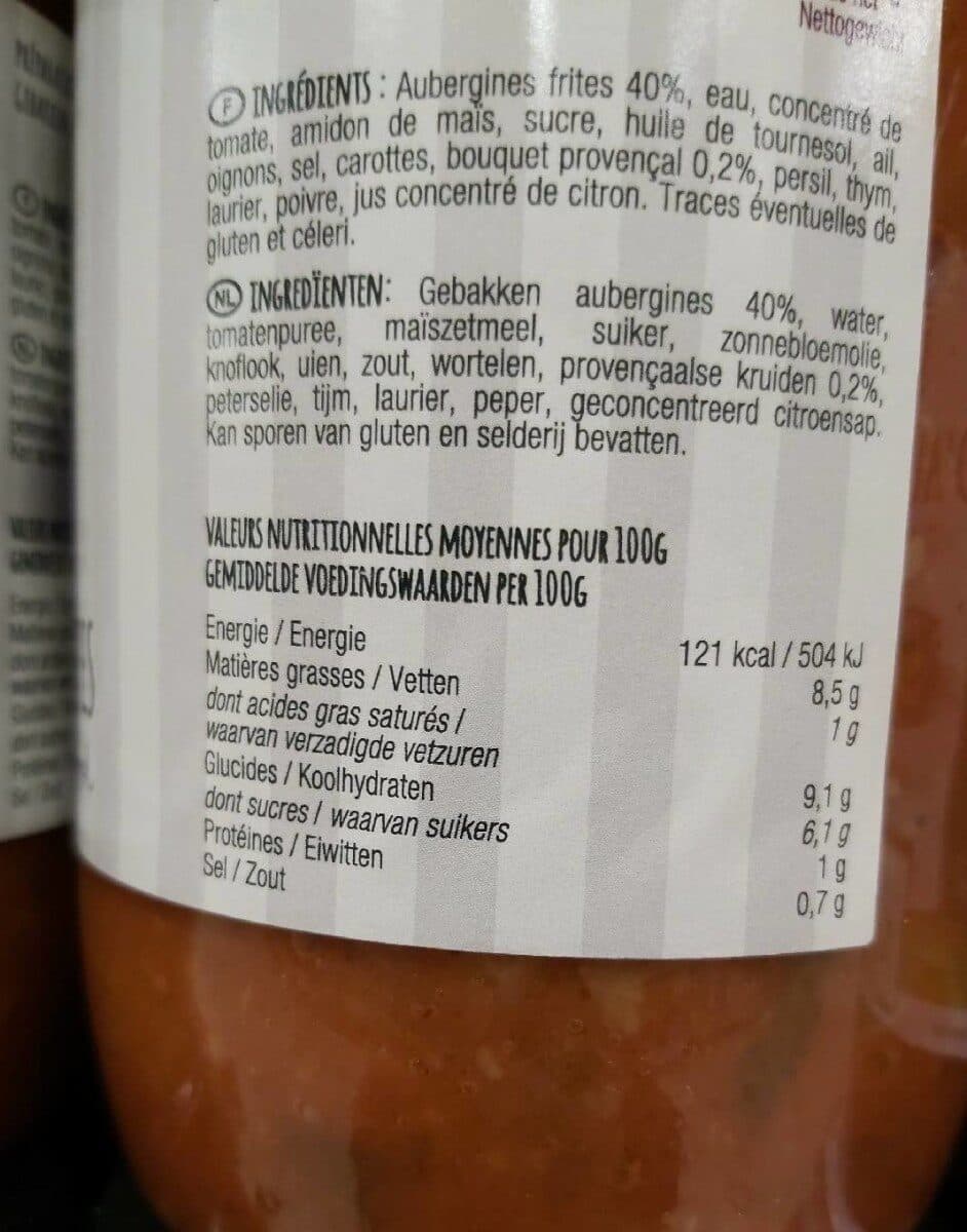 Les Mets De Provence Aubergines frites packshot