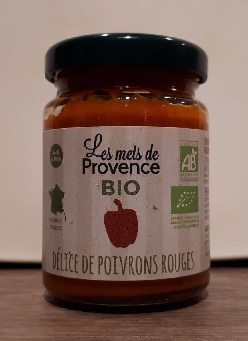 les mets de Provence Délice de poivrons rouges Bio packshot
