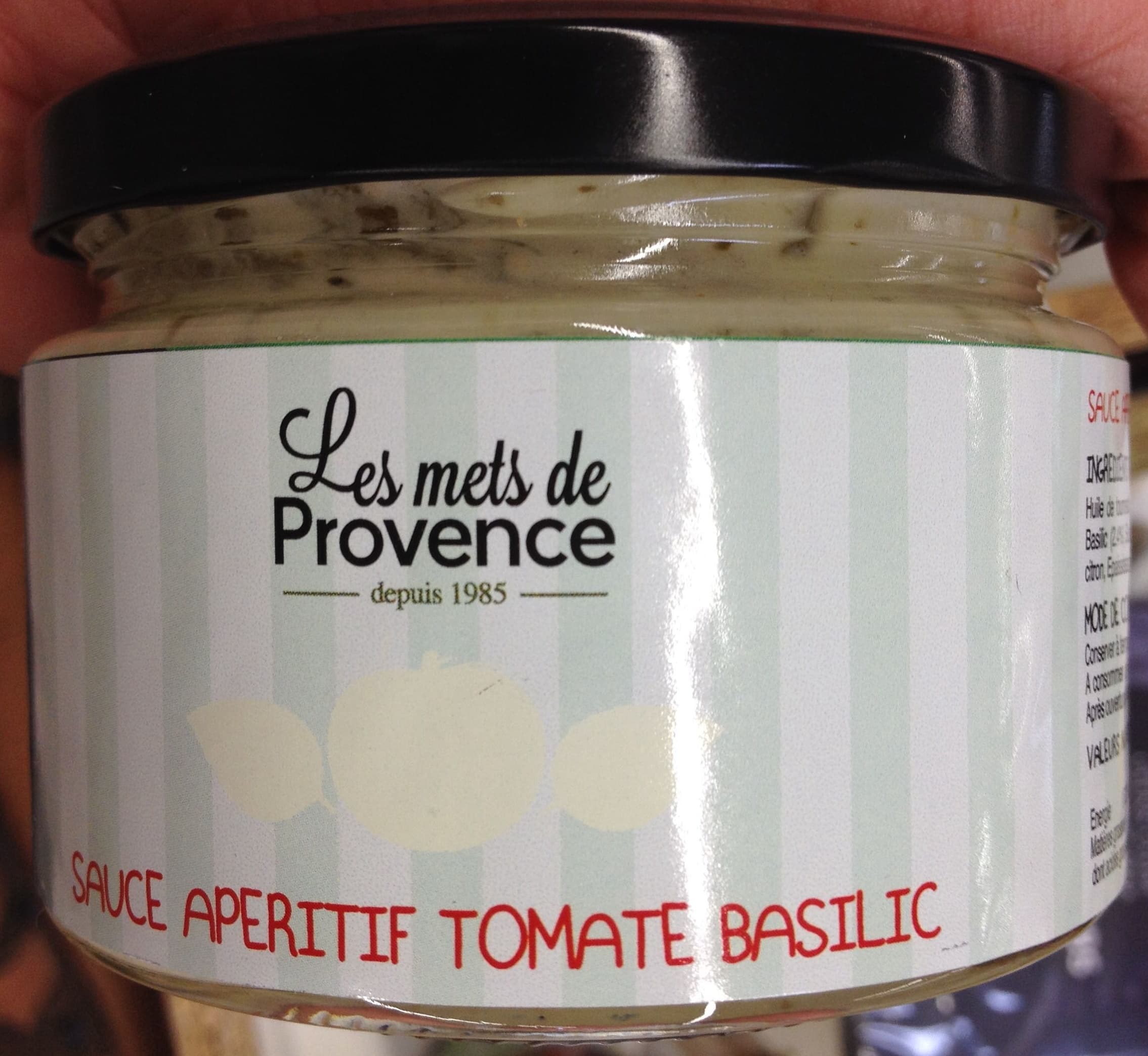 Les mets de Provence Sauce apéritif tomate basilic packshot
