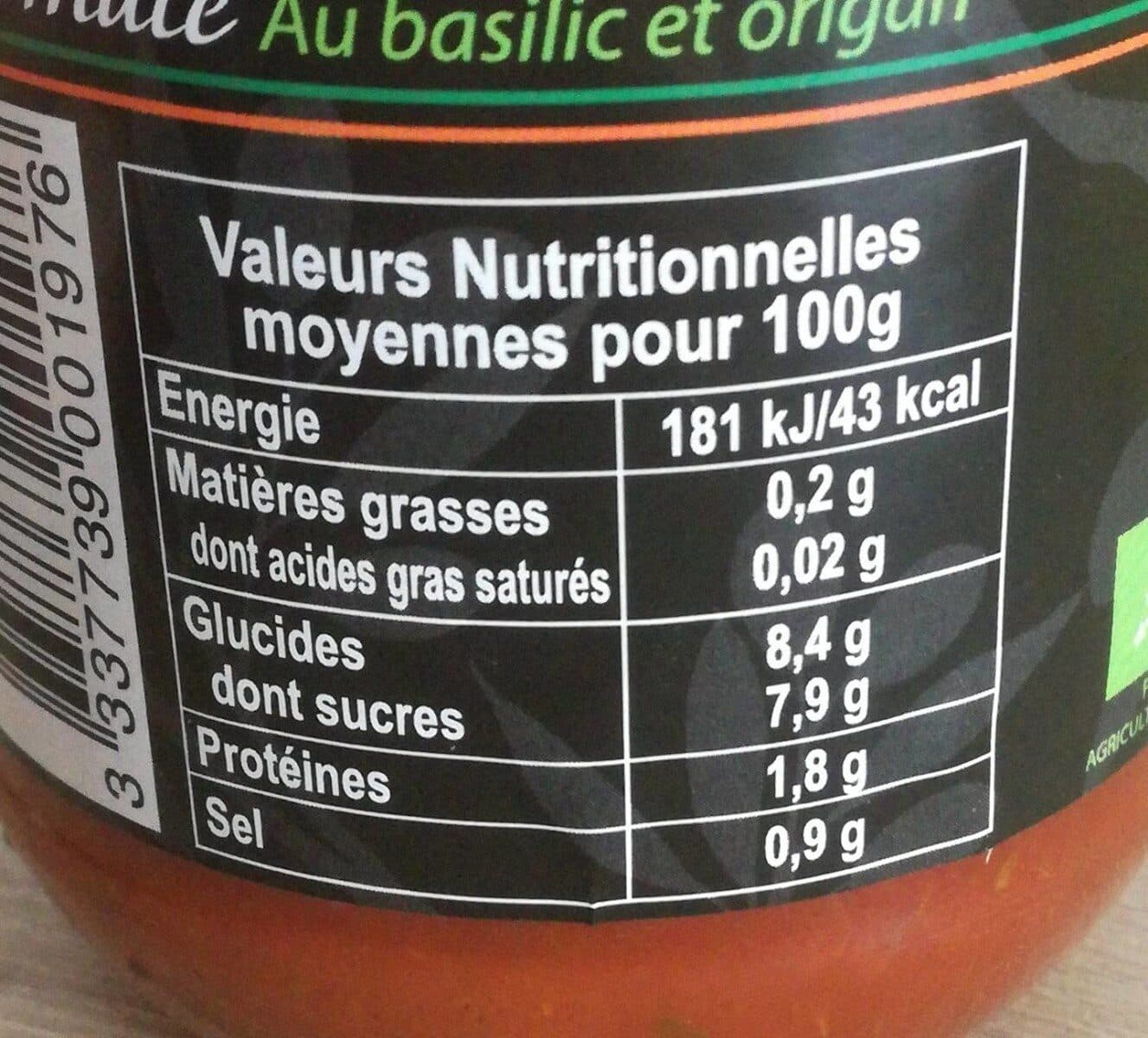 SolVia Sauce Pizza Au Basilic Et a L'origan packshot
