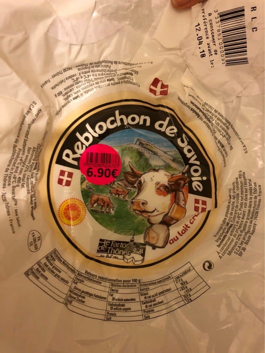 Open Food Facts Reblochon de savoir packshot