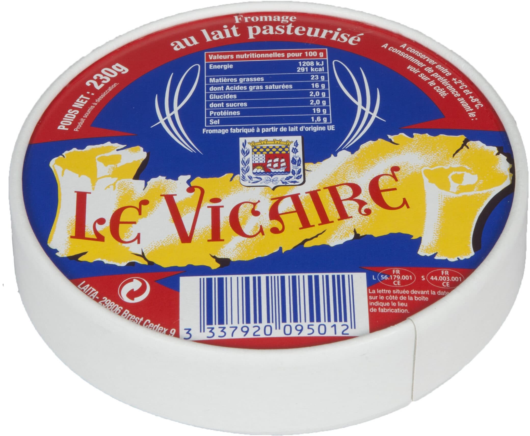 Le vicaire Fromage au lait pasteurisé packshot