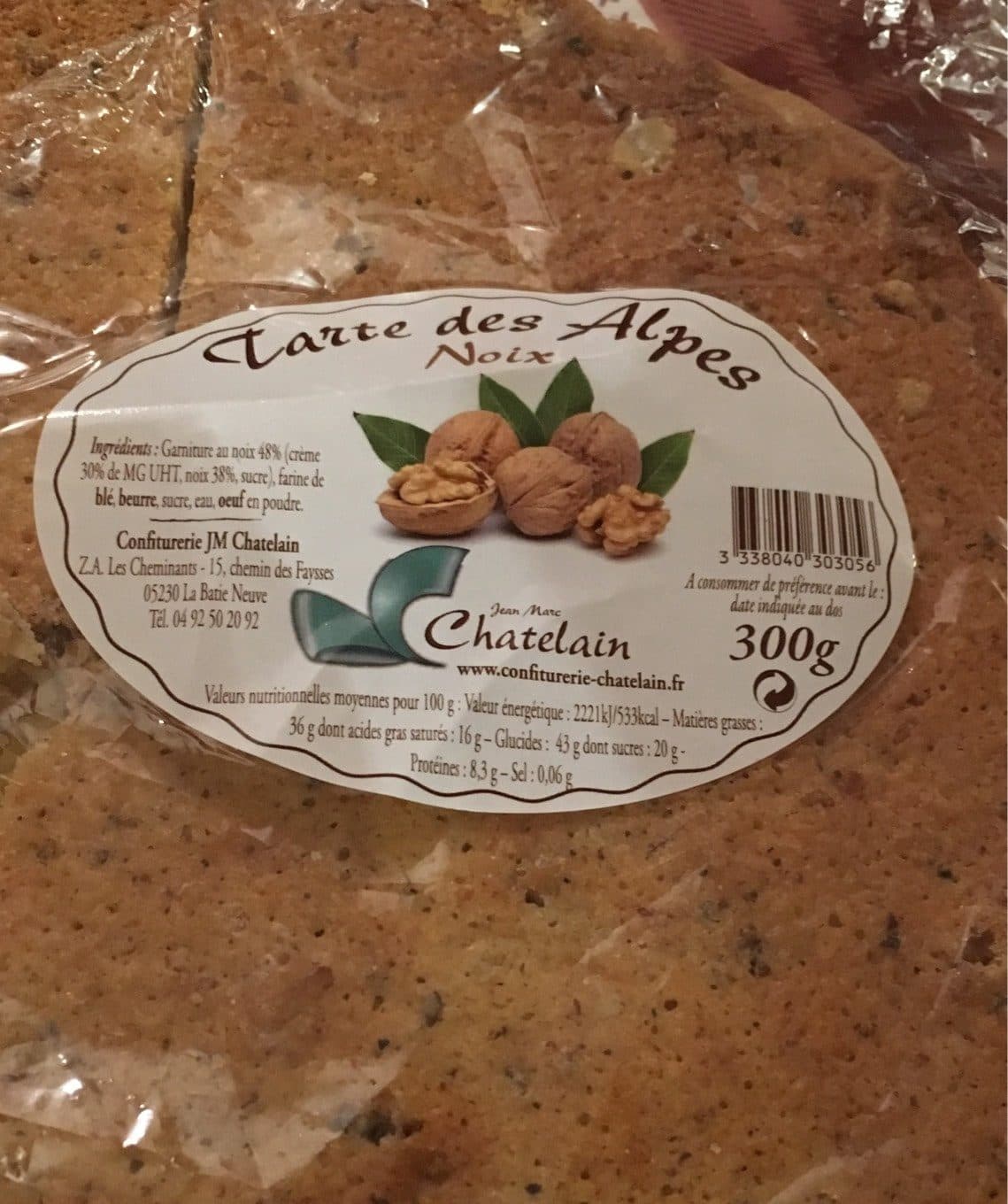 Jean marc Chatelain Tarte des alpes packshot