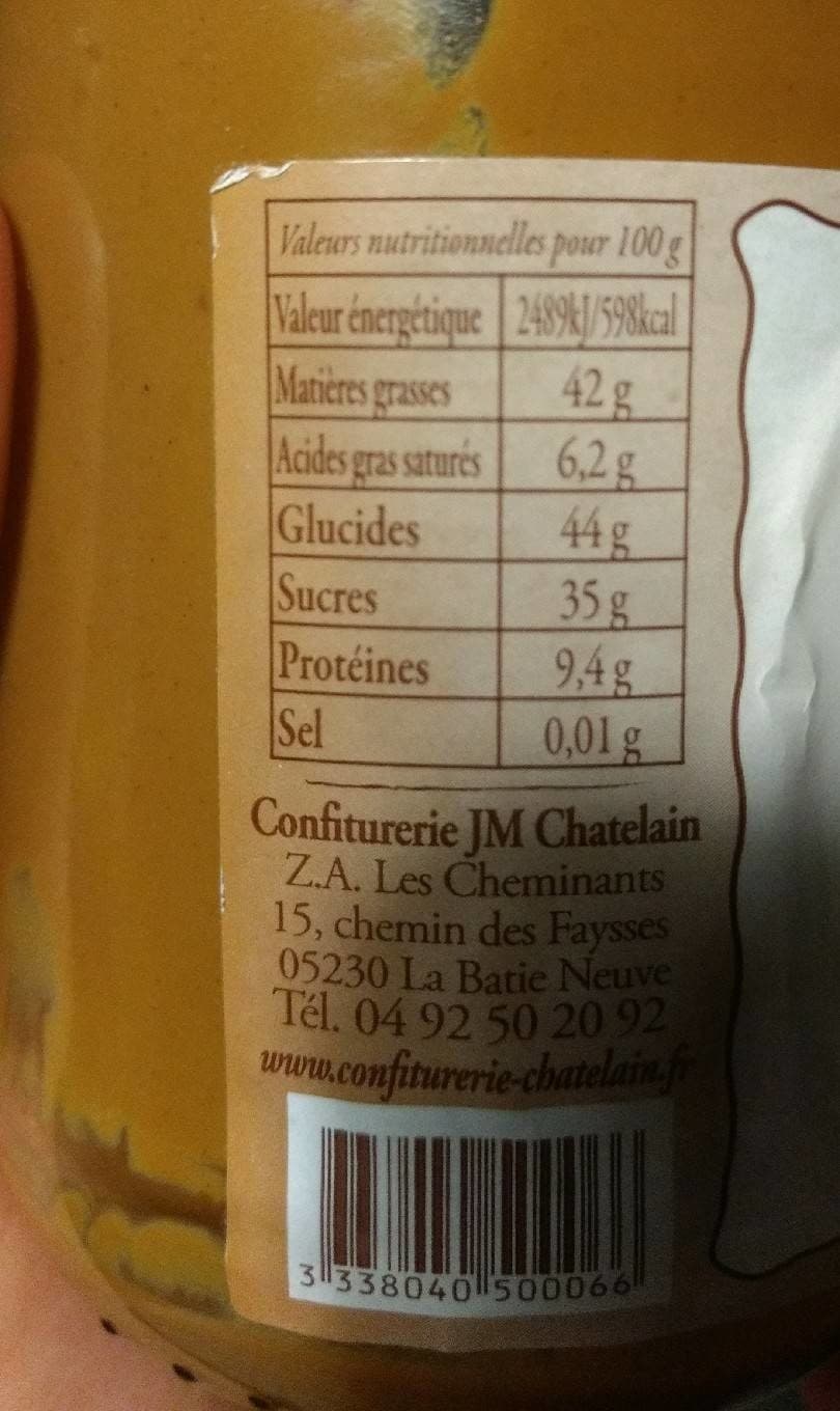 Jean Marc CHATELAIN Praline De Noisette. Pâte a Tartiner. packshot
