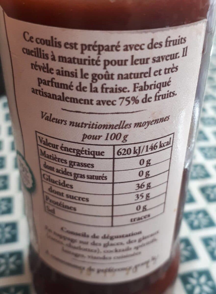 J.M. Châtelain Coulis de fraises packshot