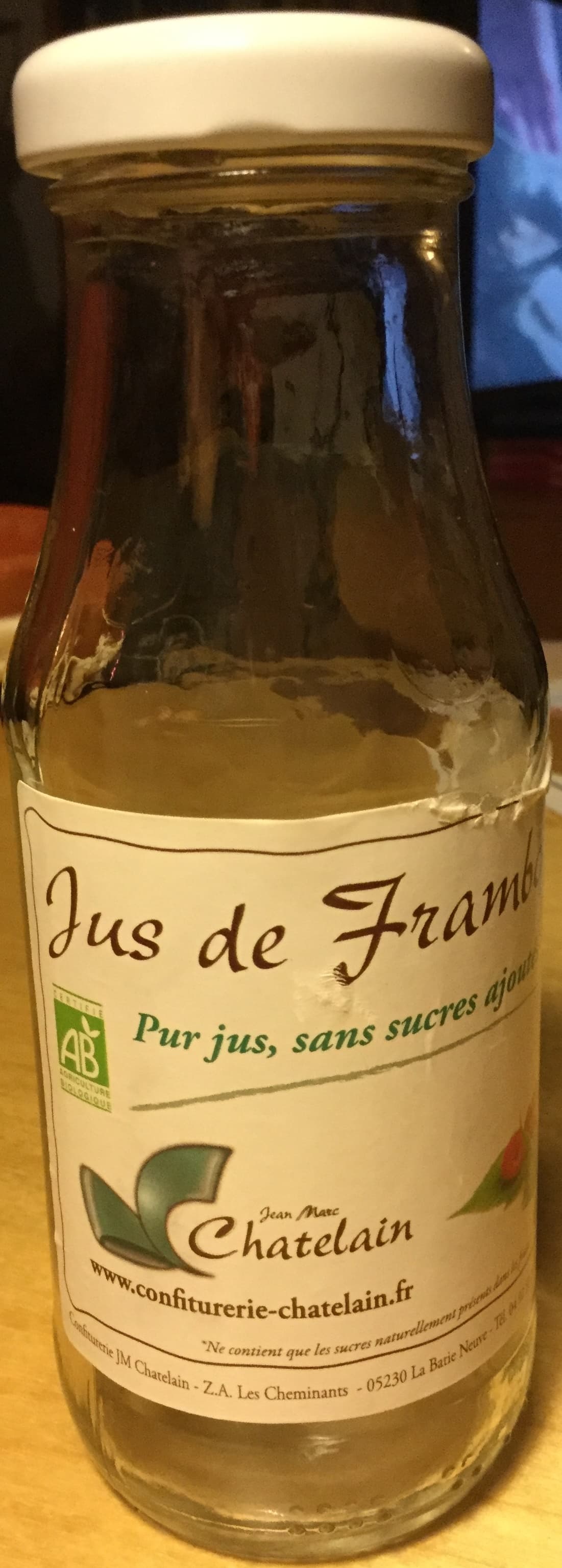 Chatelain Jus de framboises packshot