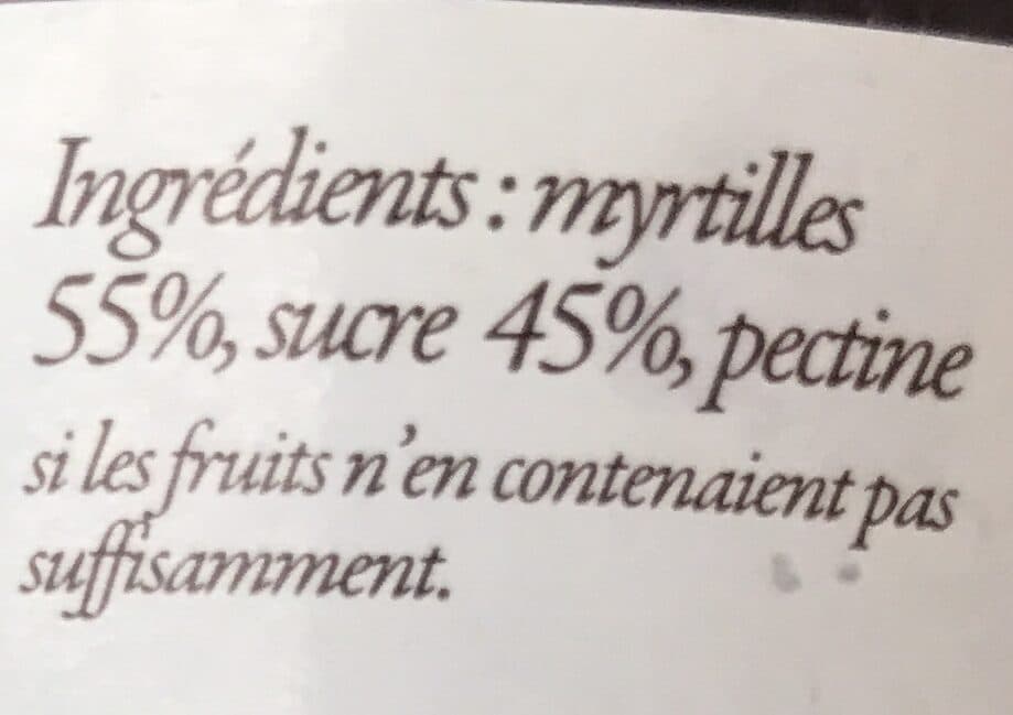 Chatelain Confiture Extra Myrtilles packshot