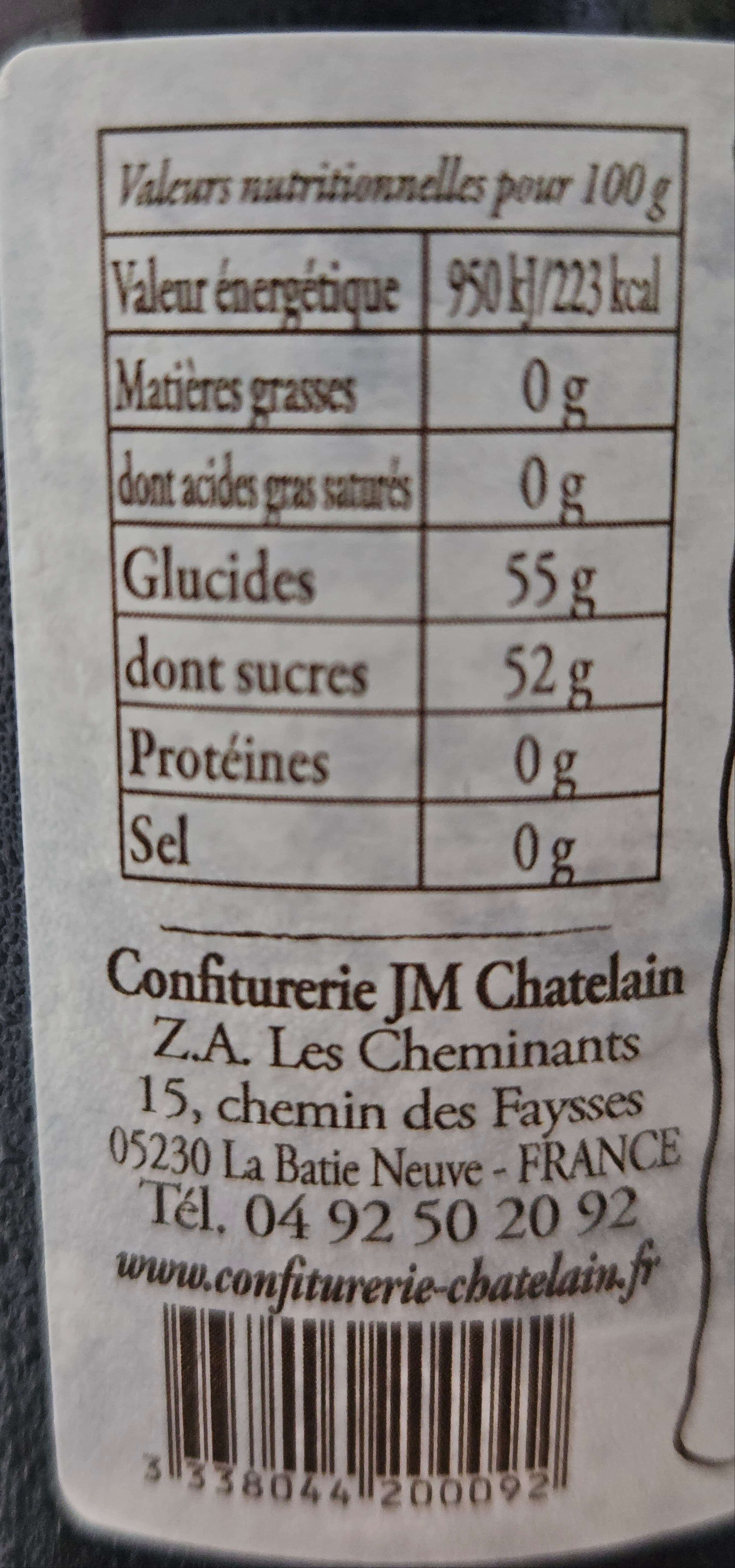 Chatelain Confiture Extra Myrtilles packshot